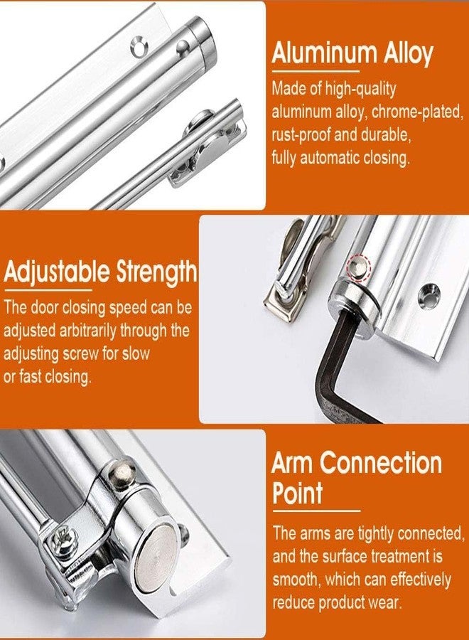 S SMITEX Automatic Door Closer, Stainless Steel, Adjustable, Universal, Right or Left Swing, Residential/Commercial Use - Image 2